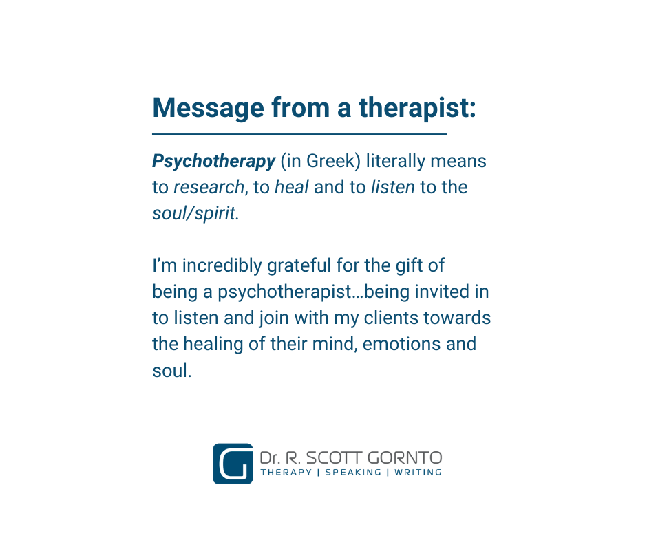 Message from a therapist…